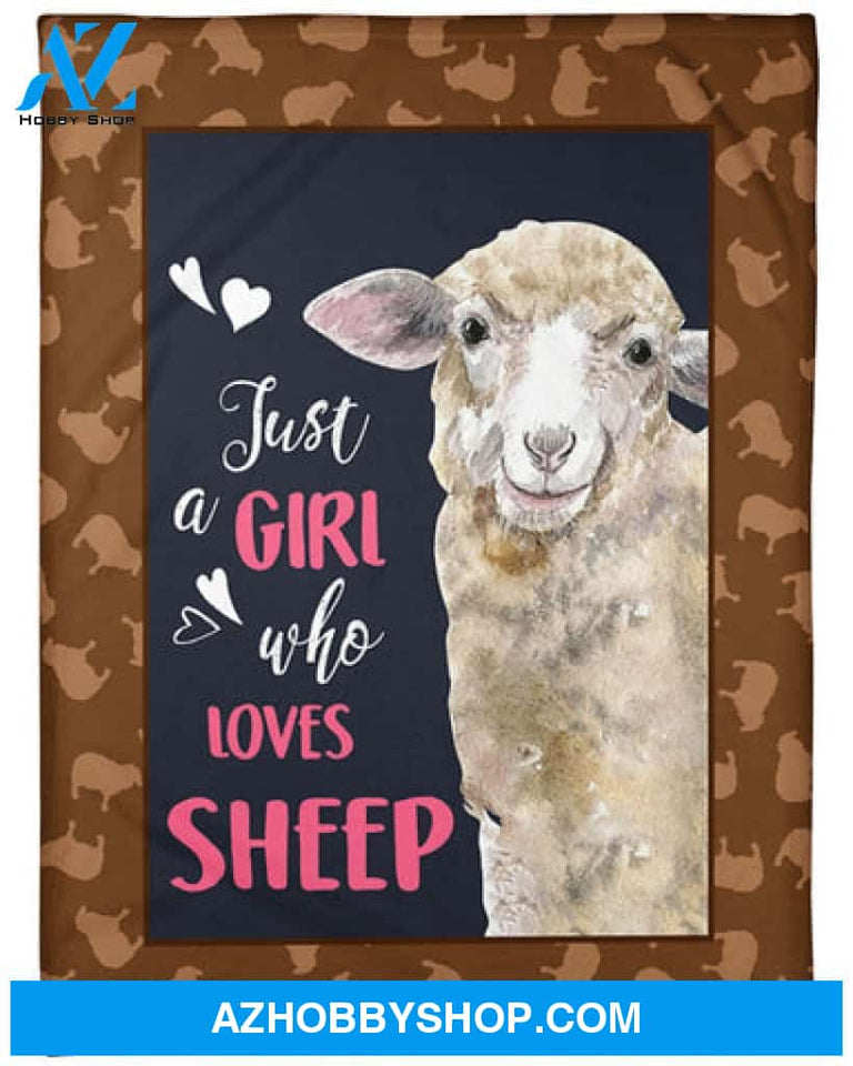 Just A Girl Who Loves Sheep Farmer Fleece Blanket Gift For Sheep Lovers Famer 