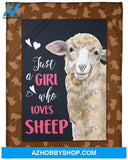 Just A Girl Who Loves Sheep Farmer Fleece Blanket Gift For Sheep Lovers Famer 