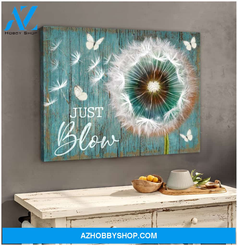 Eviral Store Just Blow Dandelion And Butterfly Canvas Wall Art Decor – Butterfly Canvas Print Wall Art