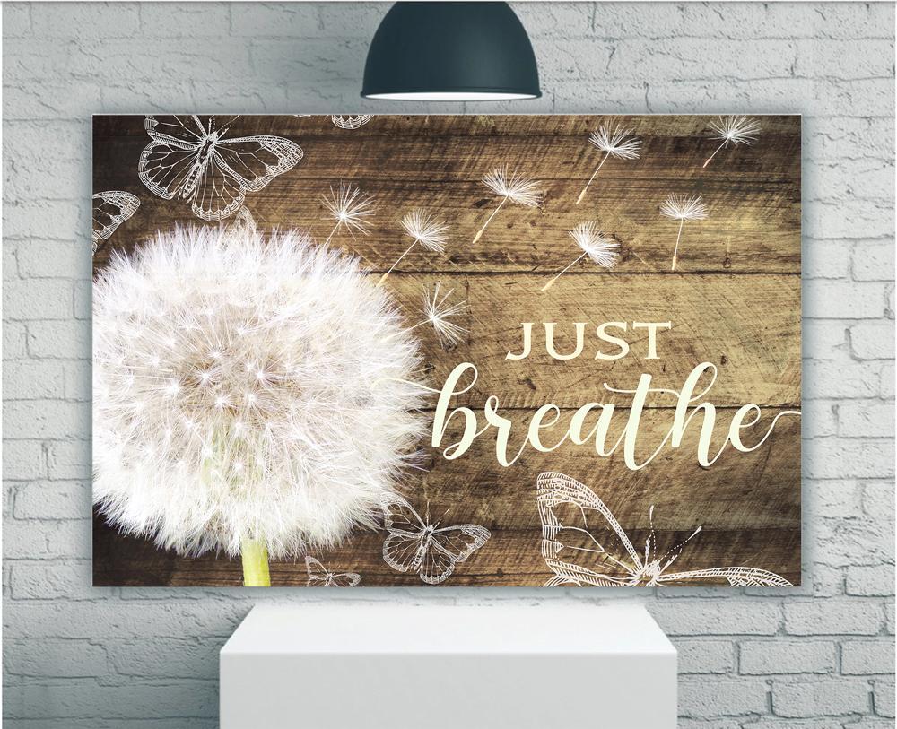 Just Breathe Canvas Wall Art, Home Decor, Just Breath Wall Art Canvas For Living Room, Bed Room, Home Decor