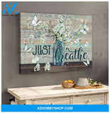 Just Breathe Butterfly Wall Art Canvas