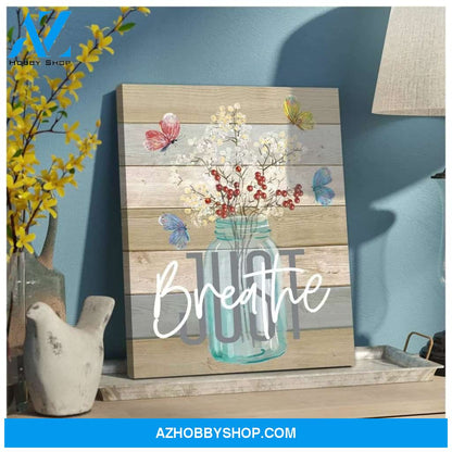 Zalooo Just Breathe Butterfly Wall Art Canvas