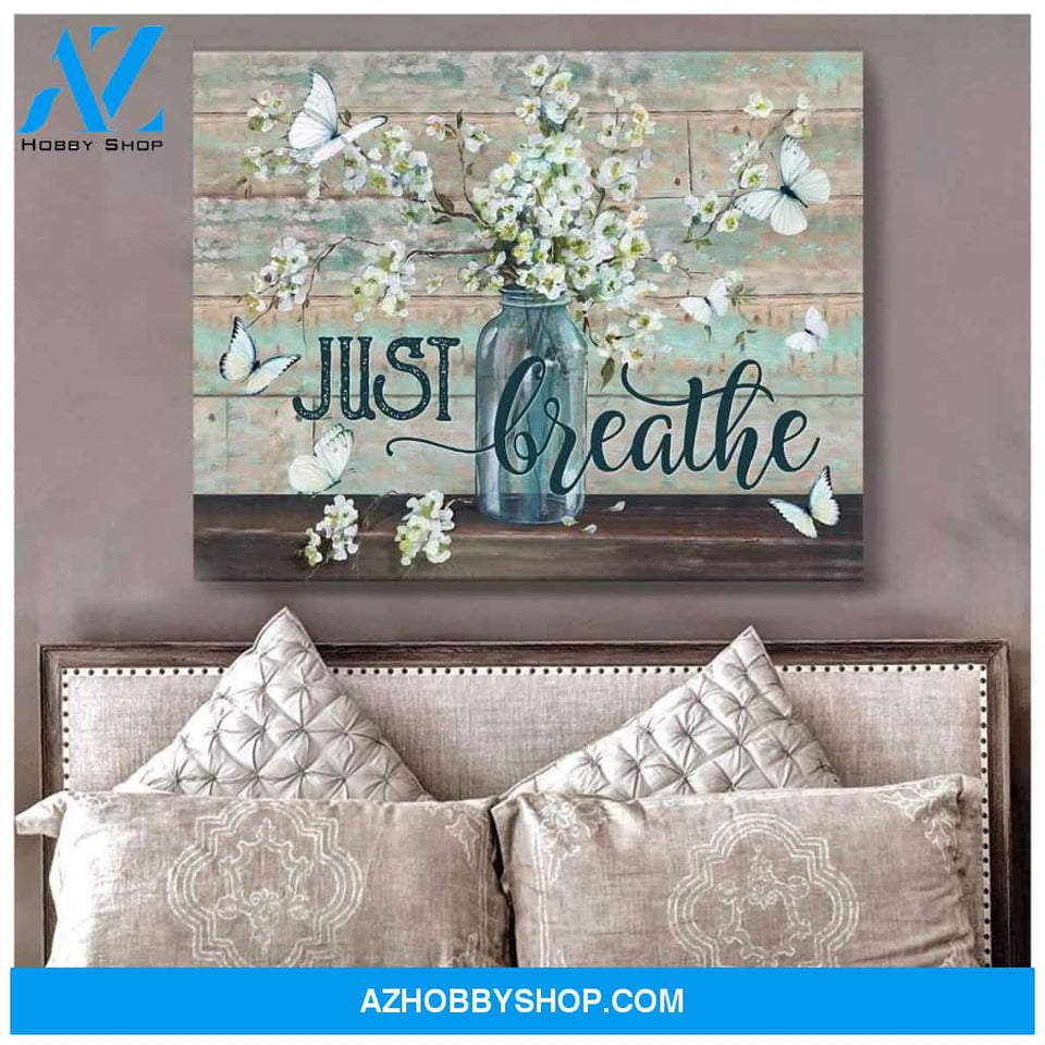 Just Breathe Butterfly Wall Art Canvas