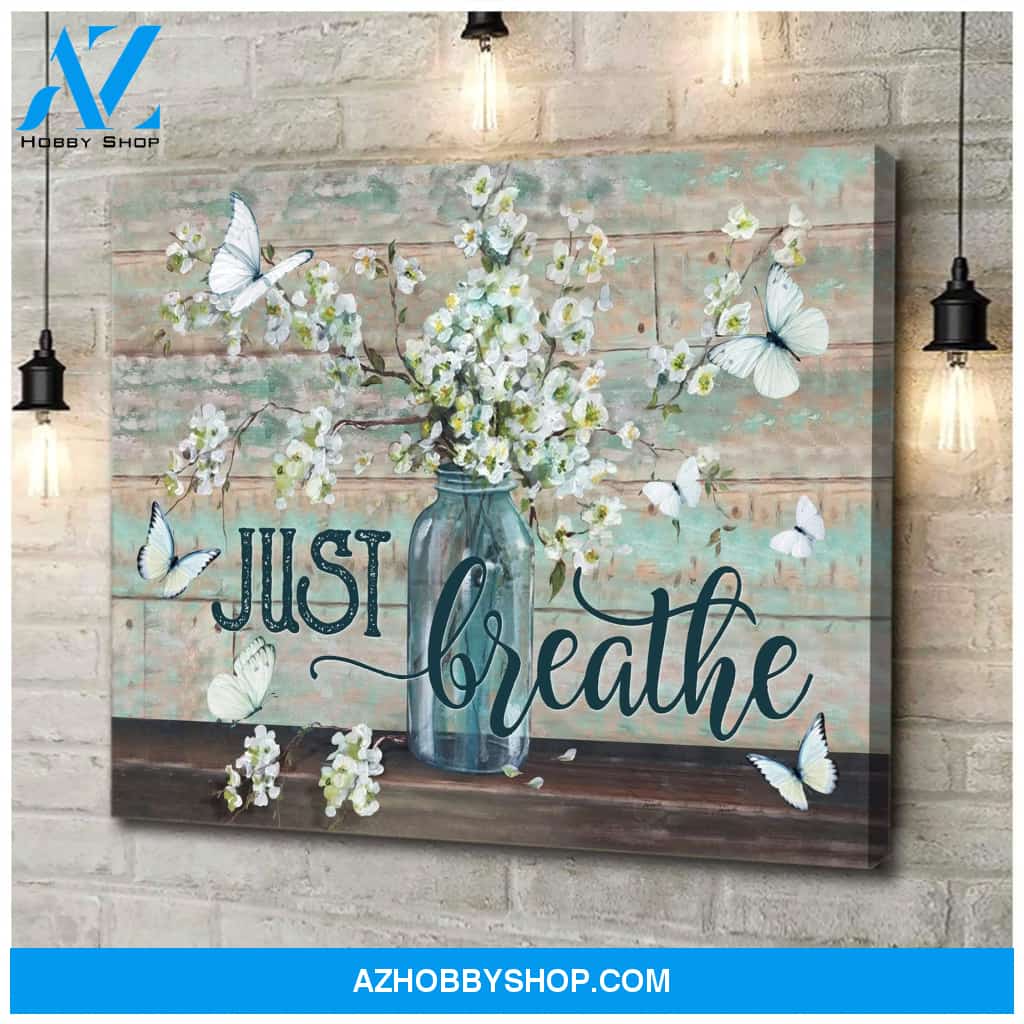 Just Breathe Butterfly Wall Art Canvas
