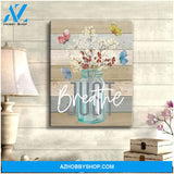 Zalooo Just Breathe Butterfly Wall Art Canvas
