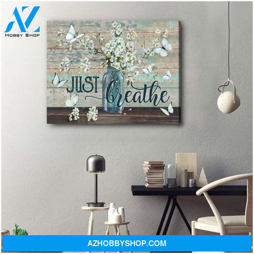 Just Breathe Butterfly Wall Art Canvas