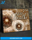 Just Breathe Dandelion Canvas Poster Print Wall Art Anniversary Birthday Christmas Housewarming Gift Home Decor