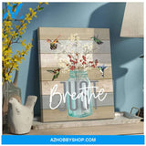 Just Breathe Hummingbird Wall Art Canvas