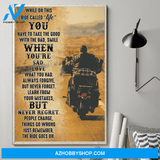 Just Remember The Ride Goes On Biker Posrer Gift For Biker Canvas Wall Art, Wall Decor Visual Art