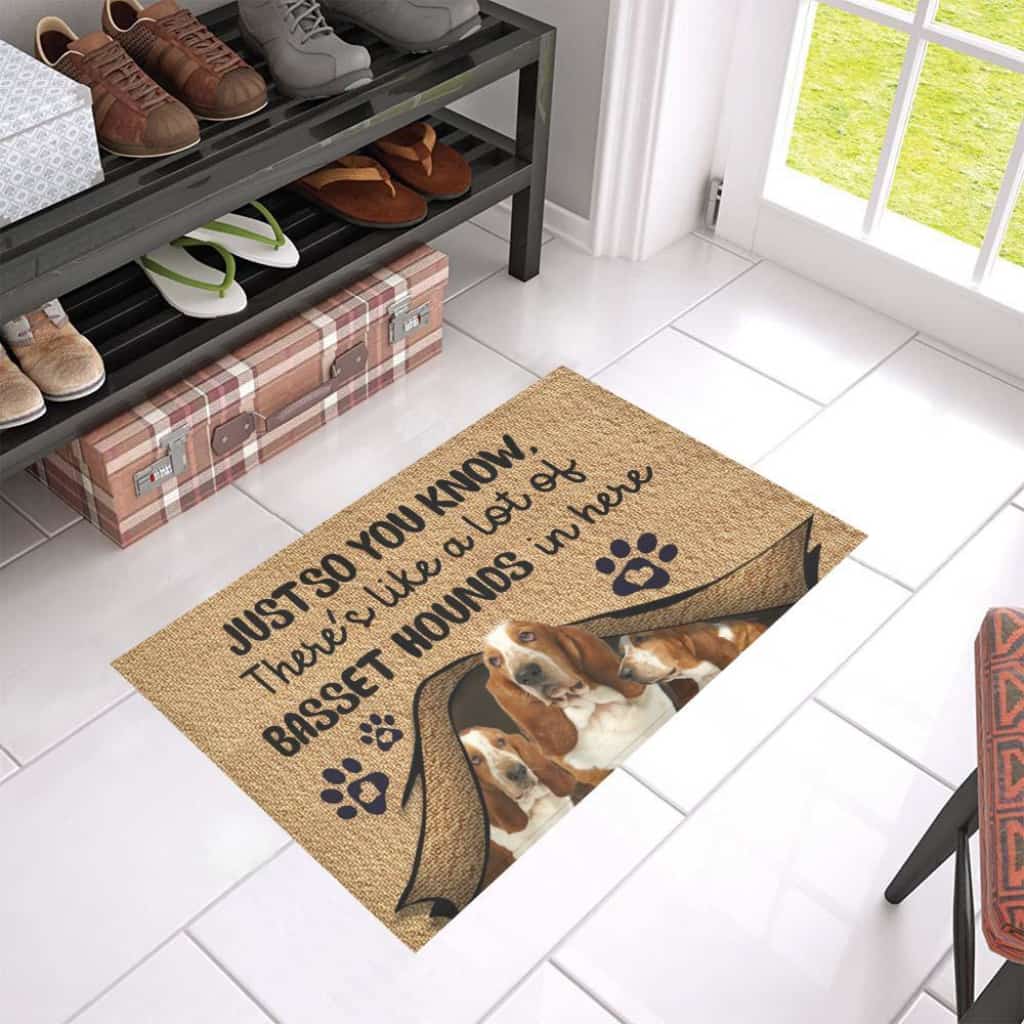 Just So You Know Basset Hound Lover Doormat Welcome Mat
