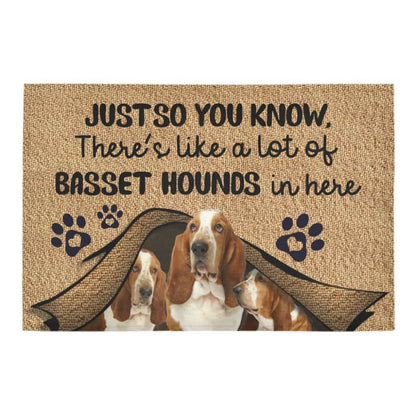 Just So You Know Basset Hound Lover Doormat Welcome Mat