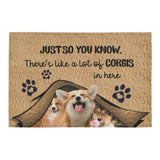 Just So You Know Corgis Dog Lover Doormat Welcome Mat