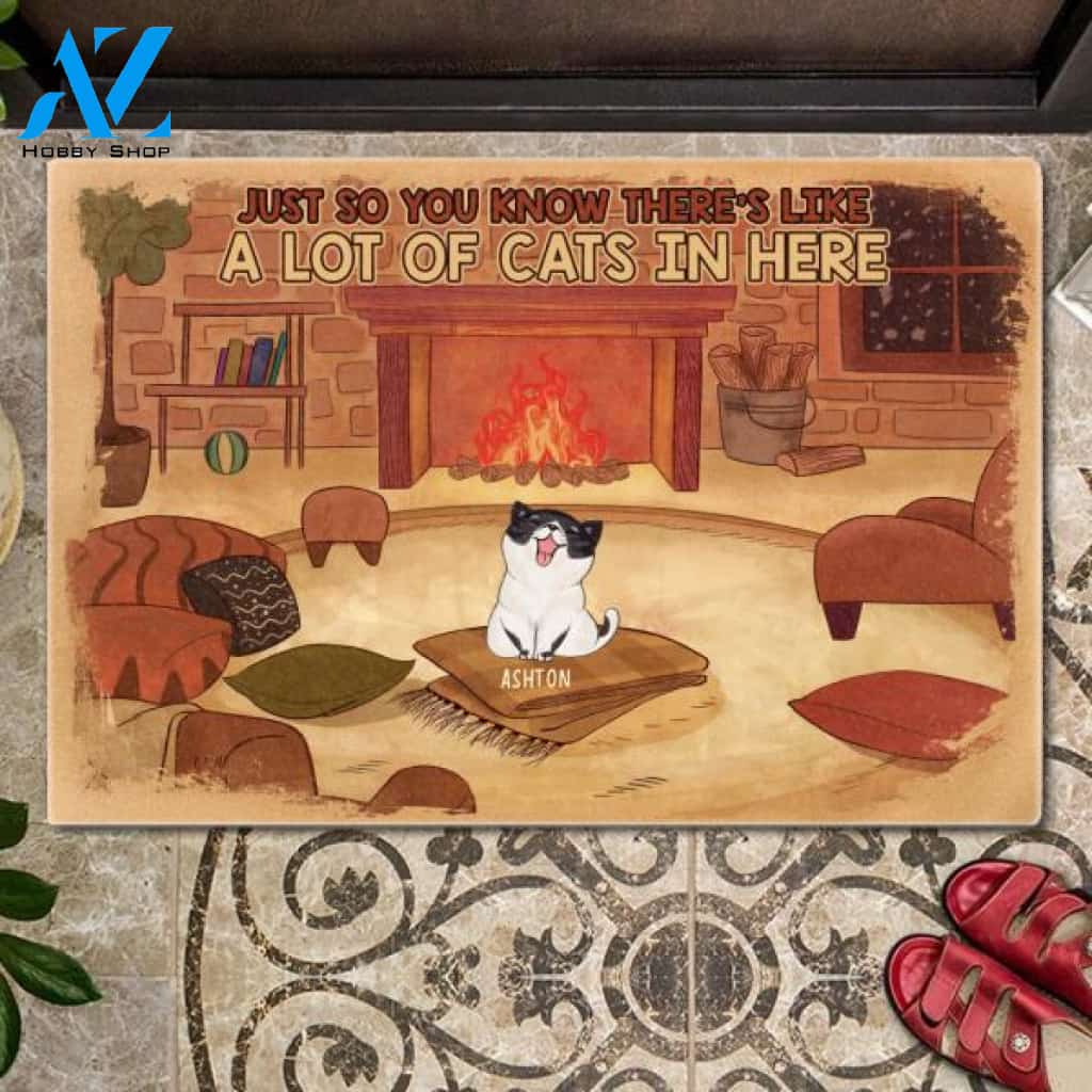 Just So You Know Cute Laughing Cats Customized Doormat | Welcome Mat | House Warming Gift