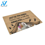 Just So You Know Guinea Pig Easy Clean Welcome DoorMat | Felt And Rubber | 40x60 cm | 45x75 cm | 60x90 cm | Colorful | DO1405