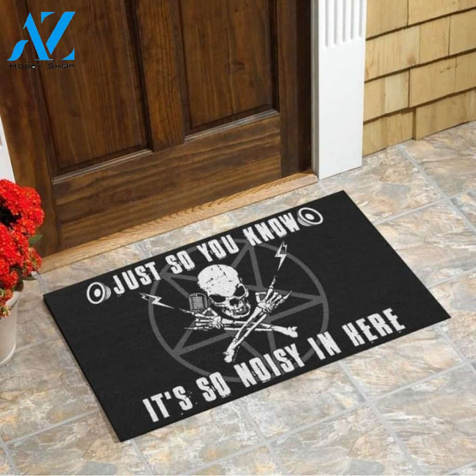 Just so you know it's so noisy in here Skull Satan Doormat | Welcome Mat | House Warming Gift