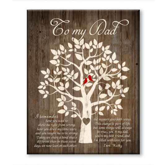 Gift To My Dad, Birthday Gift To Dad, Great Fathers Day Gift, Gift For Daddy Canvas Print