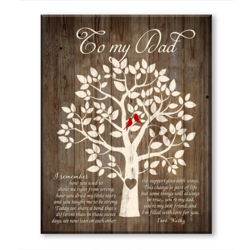 Gift To My Dad, Birthday Gift To Dad, Great Fathers Day Gift, Gift For Daddy Canvas Print