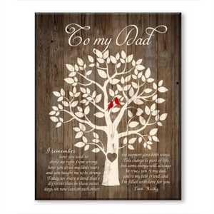 Gift To My Dad, Birthday Gift To Dad, Great Fathers Day Gift, Gift For Daddy Canvas Print