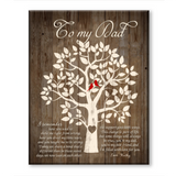 Gift To My Dad, Birthday Gift To Dad, Great Fathers Day Gift, Gift For Daddy Canvas Print