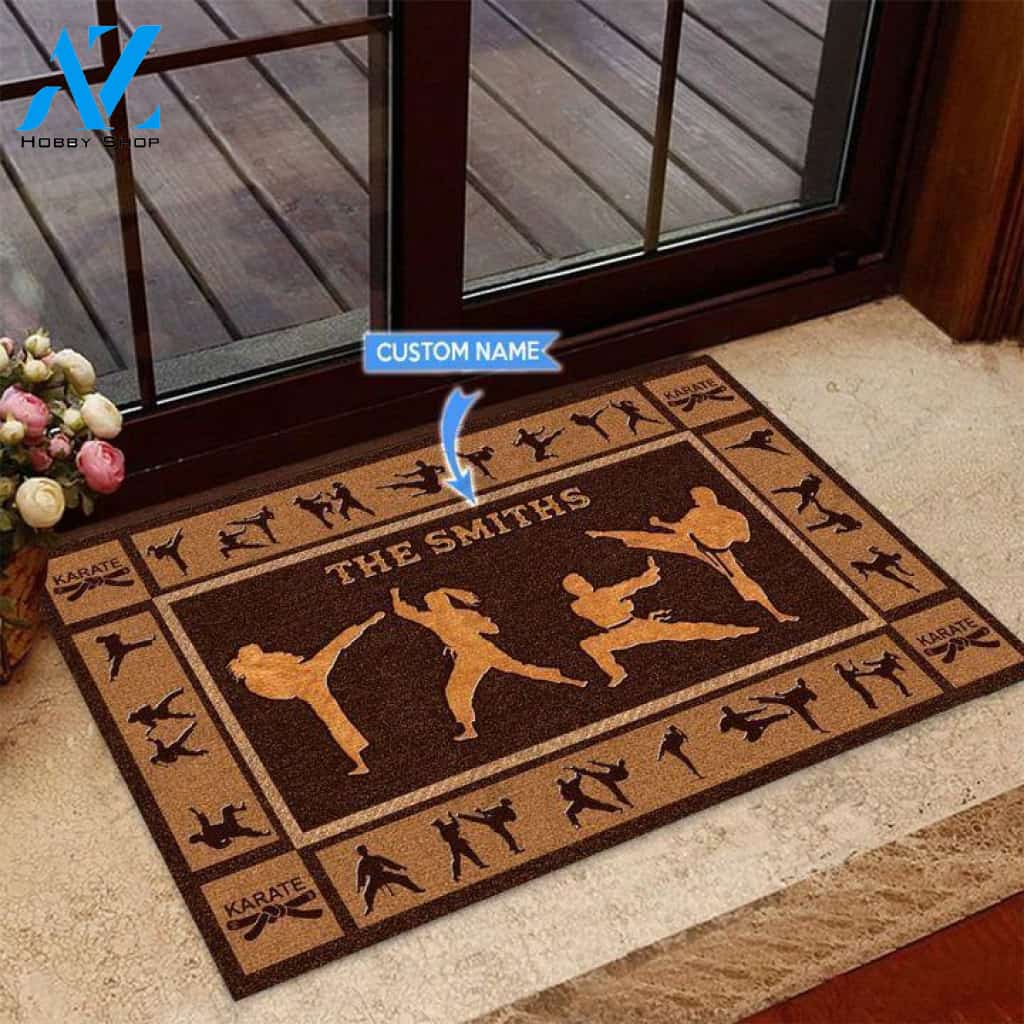 Karate Basic Brown Custom Doormat | Welcome Mat | House Warming Gift