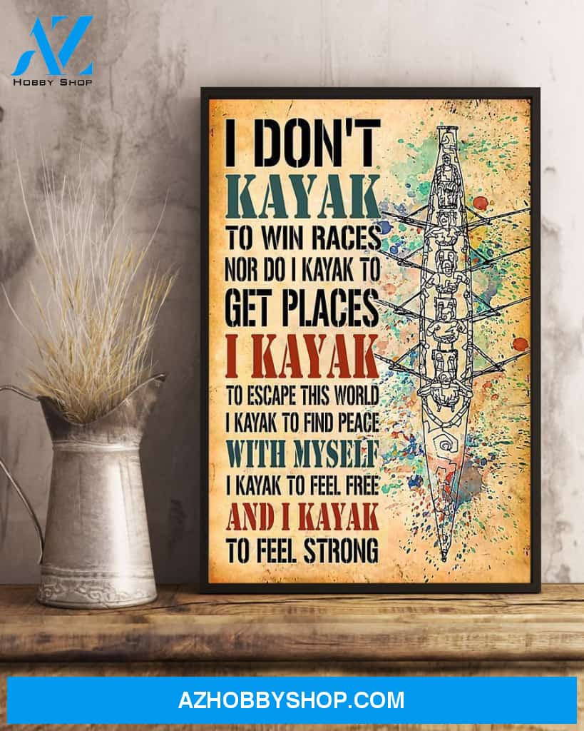 Kayaking Feel Strong Vertical Canvas Prints, Wall Decor Visual Art