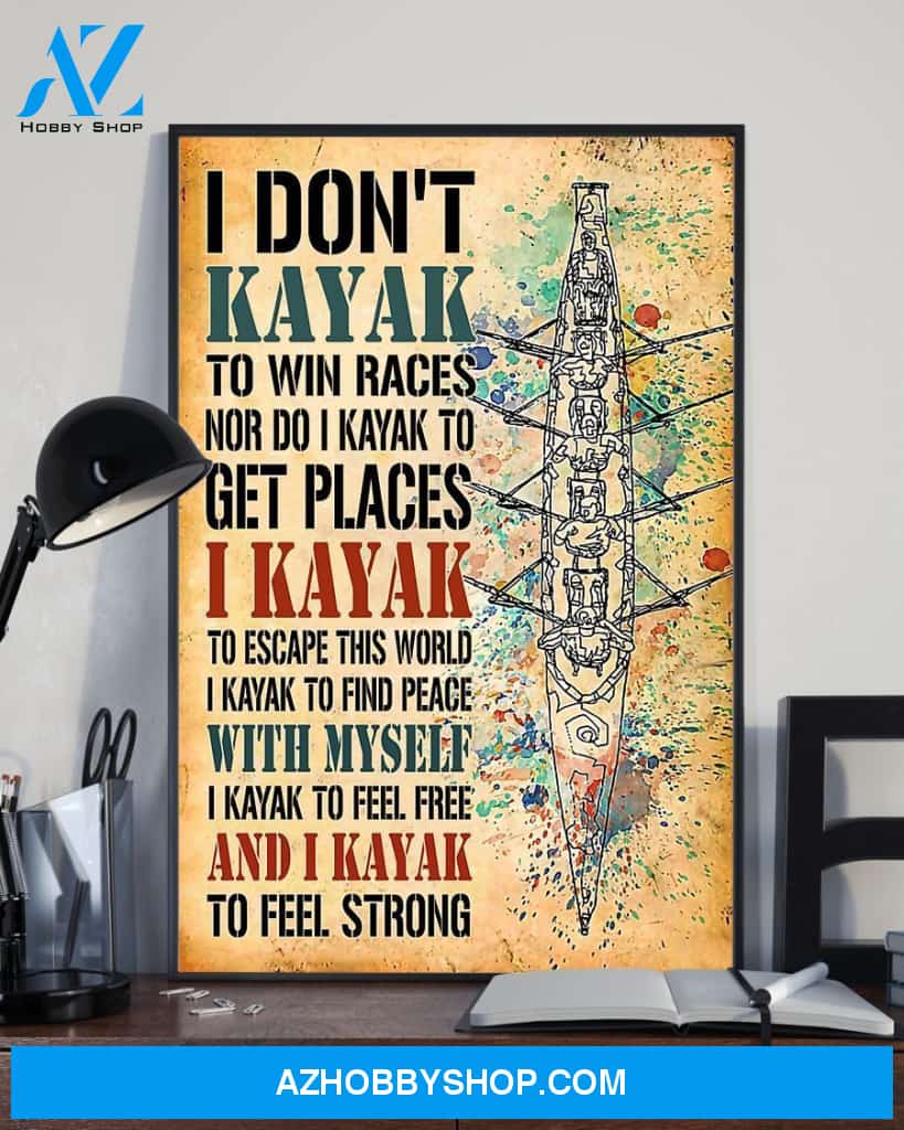 Kayaking Feel Strong Vertical Canvas Prints, Wall Decor Visual Art