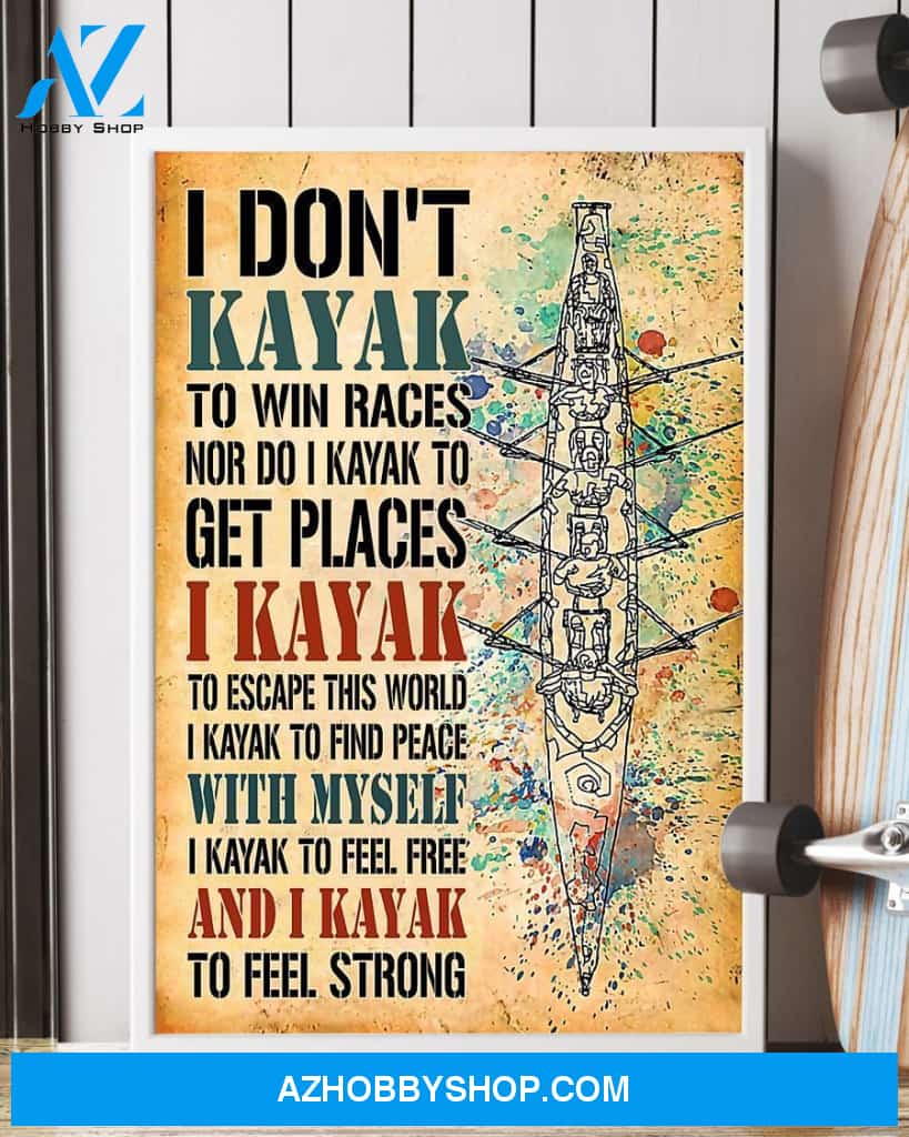 Top #75 Kayaking Feel Strong Vertical Canvas Wall Art, Wall Decor Visual Art
