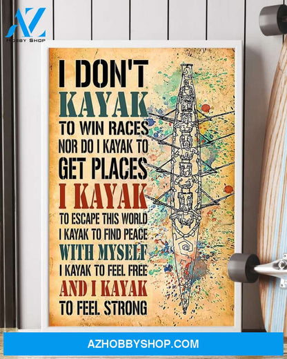 Top #75 Kayaking Feel Strong Vertical Canvas Wall Art, Wall Decor Visual Art