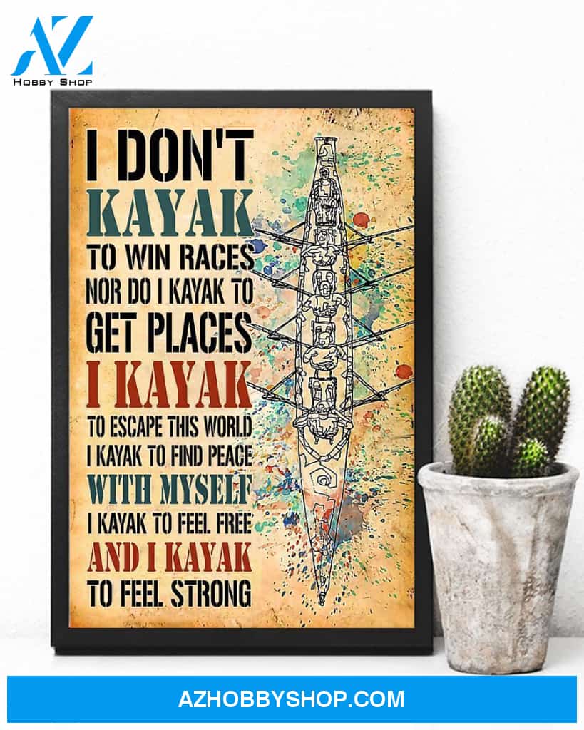 Top #75 Kayaking Feel Strong Vertical Canvas Wall Art, Wall Decor Visual Art