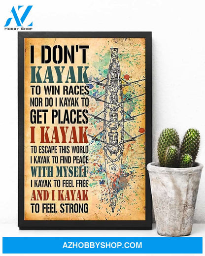 Top #75 Kayaking Feel Strong Vertical Canvas Wall Art, Wall Decor Visual Art