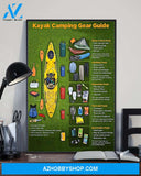 Kayaking Kayak Camping Gear Guide Vertical Canvas Prints, Wall Decor Visual Art