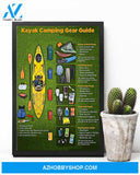 Kayaking Kayak Camping Gear Guide Vertical Canvas Prints, Wall Decor Visual Art