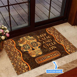 Keep Calm And Cycle On Personalized Custom Name Doormat Welcome Mat