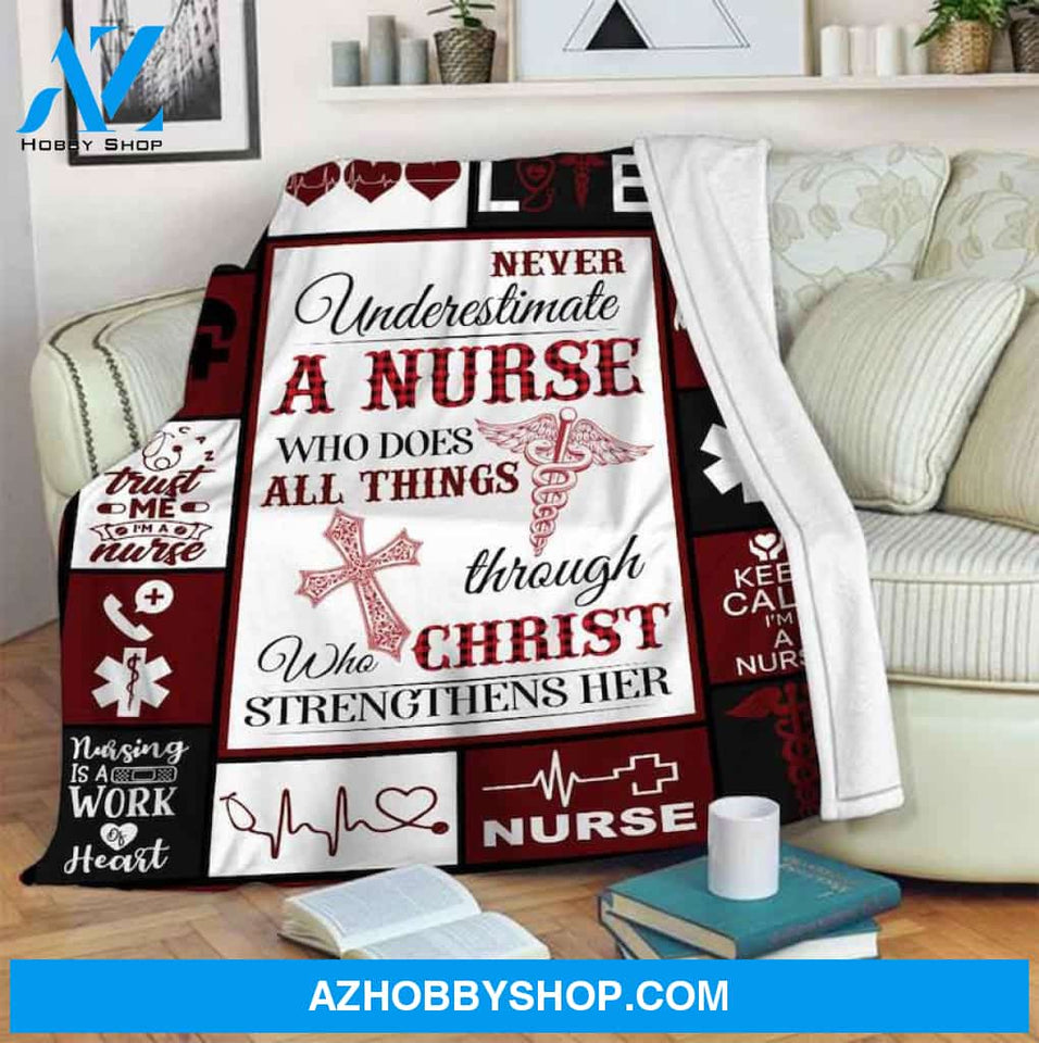 Keep Calm I'm A Nurse Fleece Blanket Home Decor Bedding Couch Sofa Soft And Comfy Cozy Gift For Nurse Birthday Gift Gift For Christmas