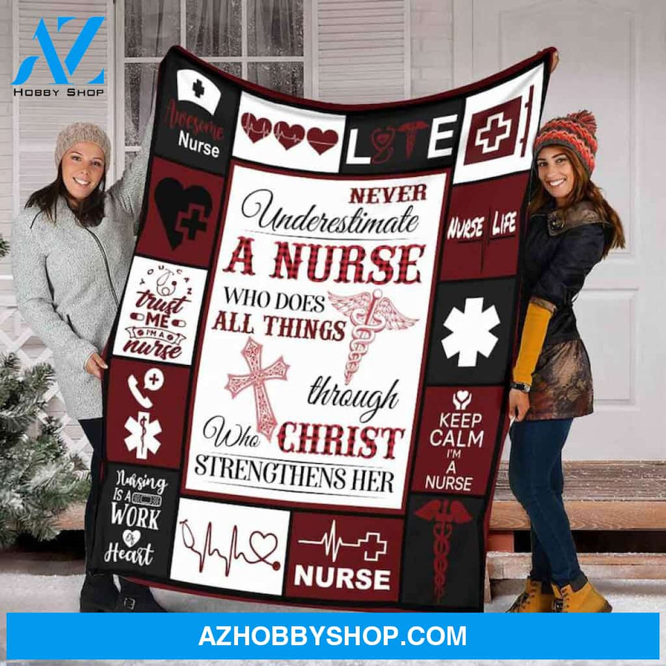 Keep Calm I'm A Nurse Fleece Blanket Home Decor Bedding Couch Sofa Soft And Comfy Cozy Gift For Nurse Birthday Gift Gift For Christmas