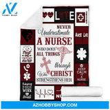 Keep Calm I'm A Nurse Fleece Blanket Home Decor Bedding Couch Sofa Soft And Comfy Cozy Gift For Nurse Birthday Gift Gift For Christmas