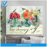 Keep Choosing Joy - Hummingbird Premium Wall Art Canvas