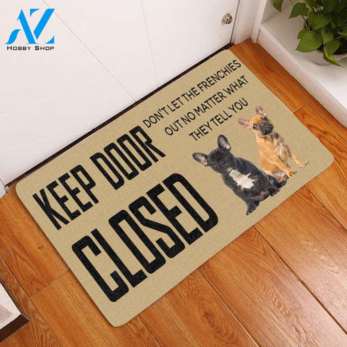 Keep Door Close Frenchie Easy Clean Welcome DoorMat | Felt And Rubber | 40x60 cm | 45x75 cm | 60x90 cm | Colorful | DO1502