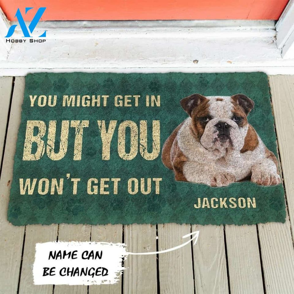 Gearhumans Gearhuman 3D Keep Door Closed Bulldogs Dog Custom Gender Doormat