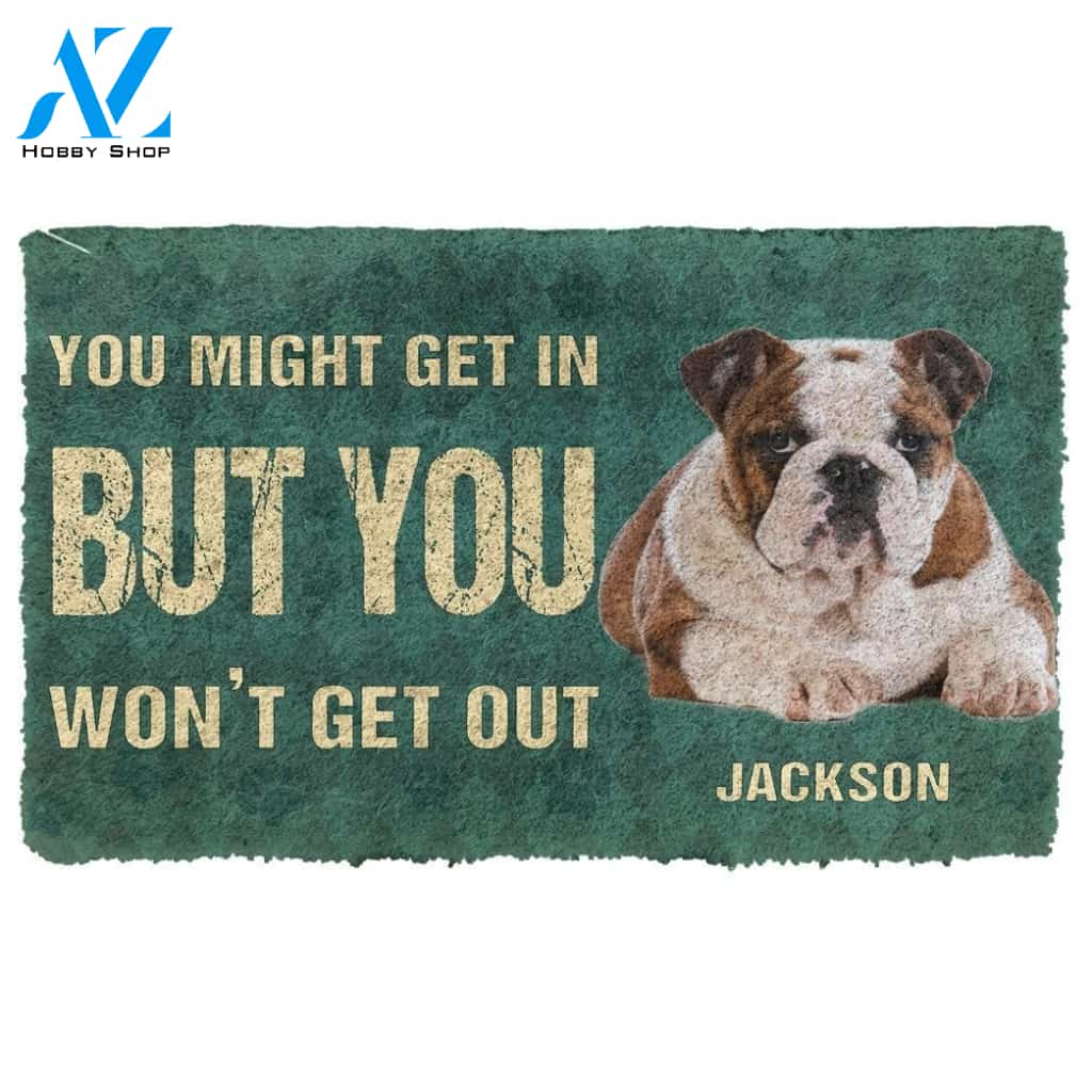 Gearhumans Gearhuman 3D Keep Door Closed Bulldogs Dog Custom Gender Doormat