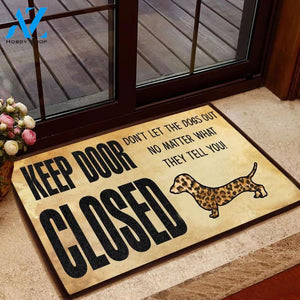 Keep Door Closed - Doormat Dachshund | Welcome Mat | House Warming Gift