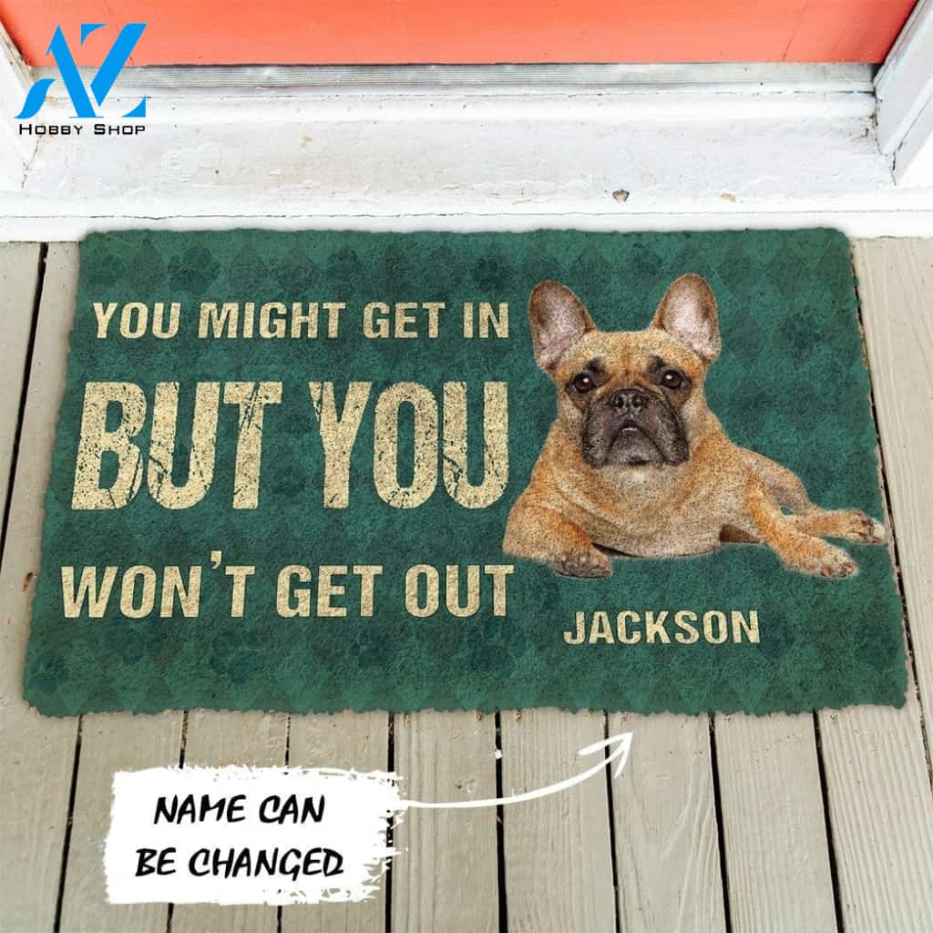 Gearhumans Gearhuman 3D Keep Door Closed French Bulldogs Dog Custom Gender Doormat