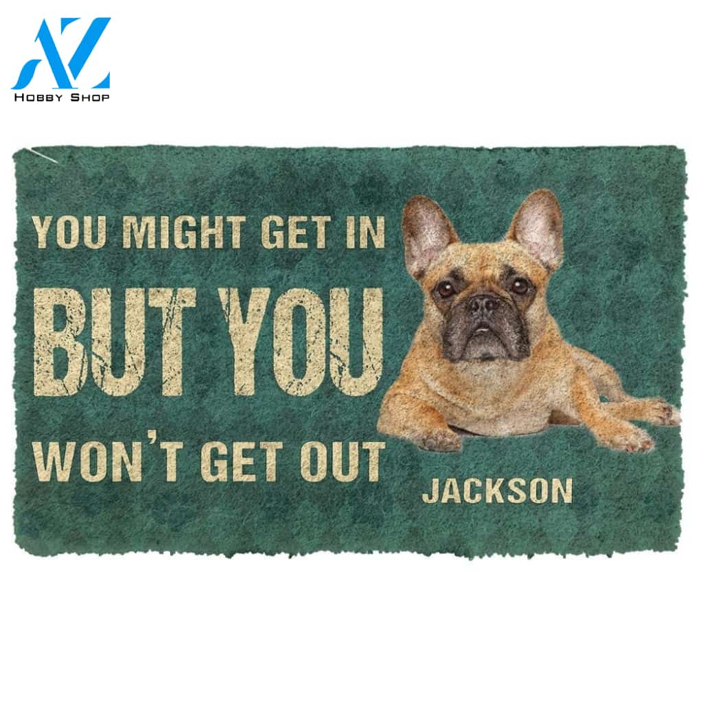 Gearhumans Gearhuman 3D Keep Door Closed French Bulldogs Dog Custom Gender Doormat