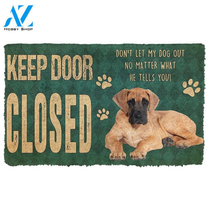 Gearhumans Gearhuman 3D Keep Door Closed Great Danes Dog Custom Gender Doormat
