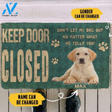 Gearhumans Gearhuman 3D Keep Door Closed Labrador Retrievers Dog Custom Name Doormat