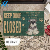 Gearhumans Gearhuman 3D Keep Door Closed Miniature Schnauzers Dog Custom Gender Doormat