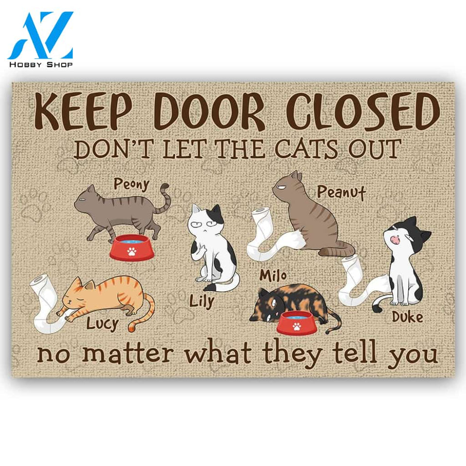 Keep Door Closed Personalized Doormat | Welcome Mat | House Warming Gift