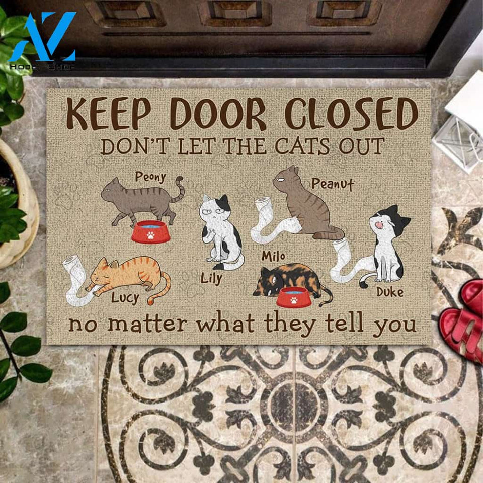 Keep Door Closed Personalized Doormat | Welcome Mat | House Warming Gift