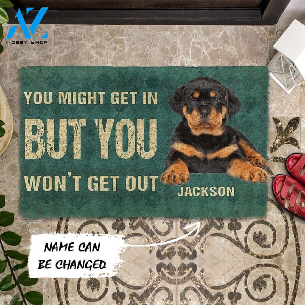 Gearhumans Gearhuman 3D Keep Door Closed Rottweilers Dog Custom Gender Doormat