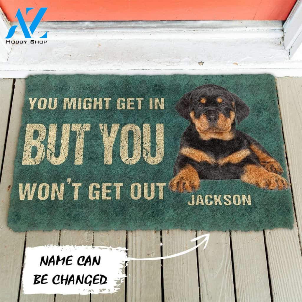 Gearhumans Gearhuman 3D Keep Door Closed Rottweilers Dog Custom Gender Doormat